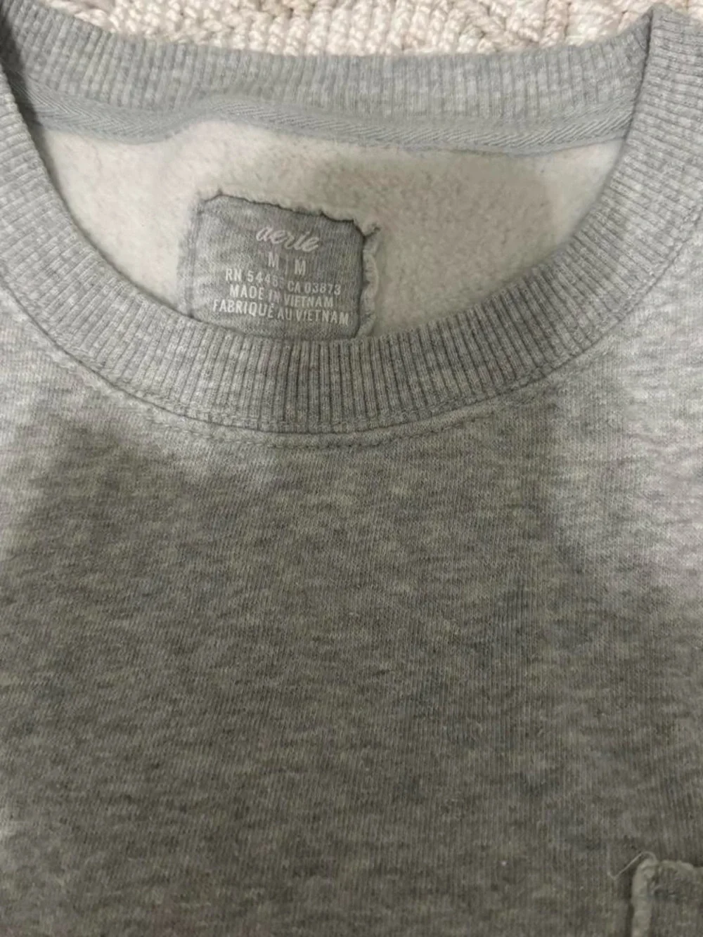 aerie Light Gray Crewneck Pullover